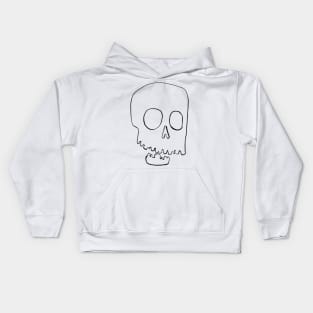 Black hand-drawn skull Kids Hoodie